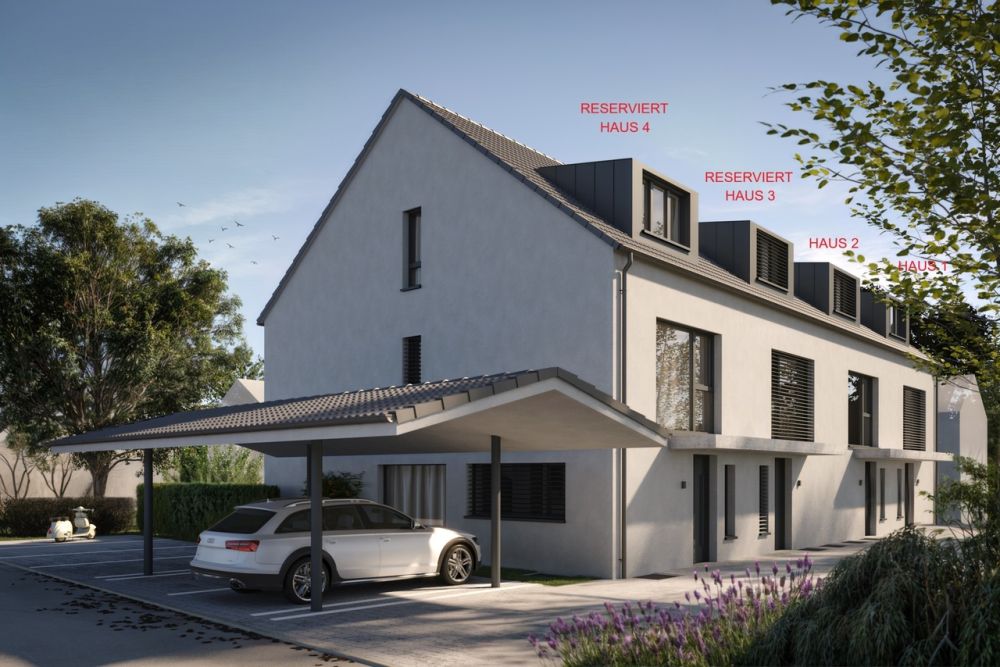 Neubauprojekt Bündtenstrasse mit vier 5.5-Zimmer-Reihenhäuser (Haus 3) - Visualisierung