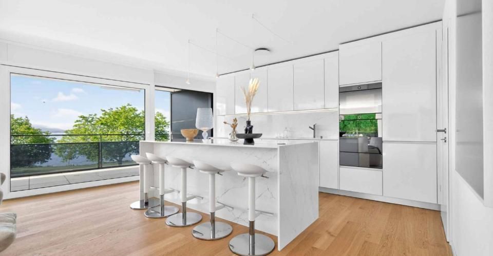 Appartement neuf en angle de 5.5 pièces avec terrasse de 200m² - Vue lac Léman - Appartement 5.5 pièces - image - 3