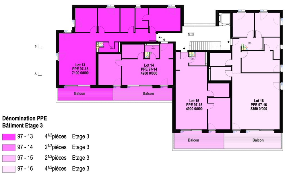 Attique, Appartement de 4.5 pièces avec deux places inclus – Lot 16 -  Bild 4