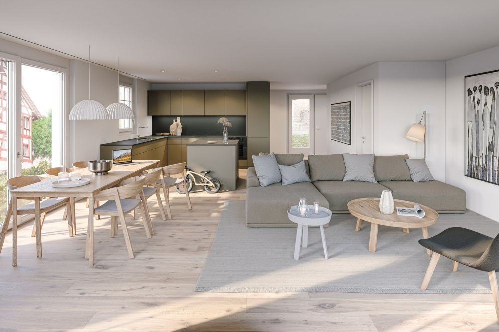 Modernes 7.5-Zimmer-Reihenhaus in ruhiger Dorfmitte von Dörf­lingen -  Bild 2