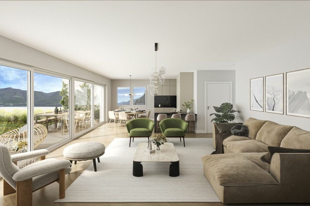 Brissago - Residenza Riasco Riva mit Privatstrand - Bild 1