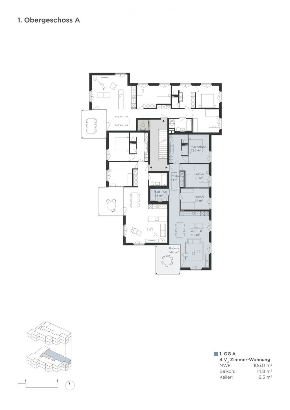 4.5-Zimmer-Neubauwohnung an ruhiger und zentraler Lage - Bild 3