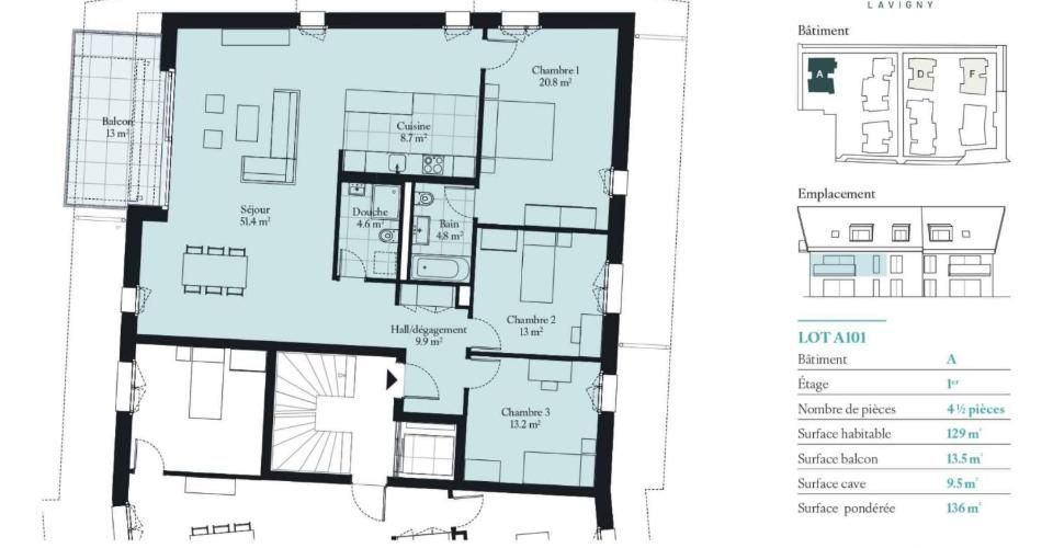 Nouvelle promotion : Appartement de 4.5 pièces avec balcon - Appartement 4.5 pièces - image - 8