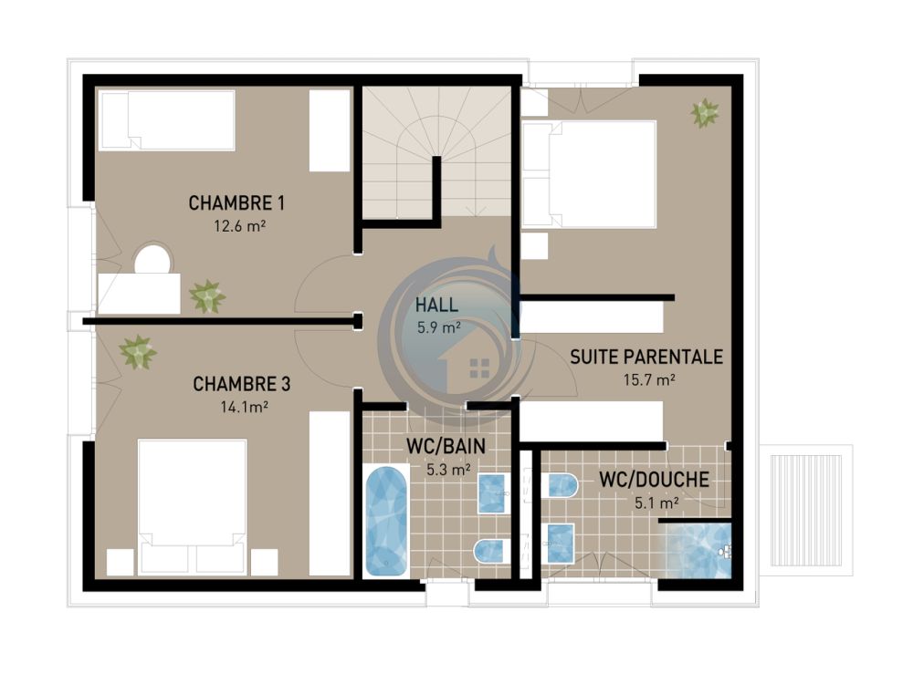 Villa individuelle de 5.5 à 6.5 pièces - modulable selon vos besoins - Etage variante