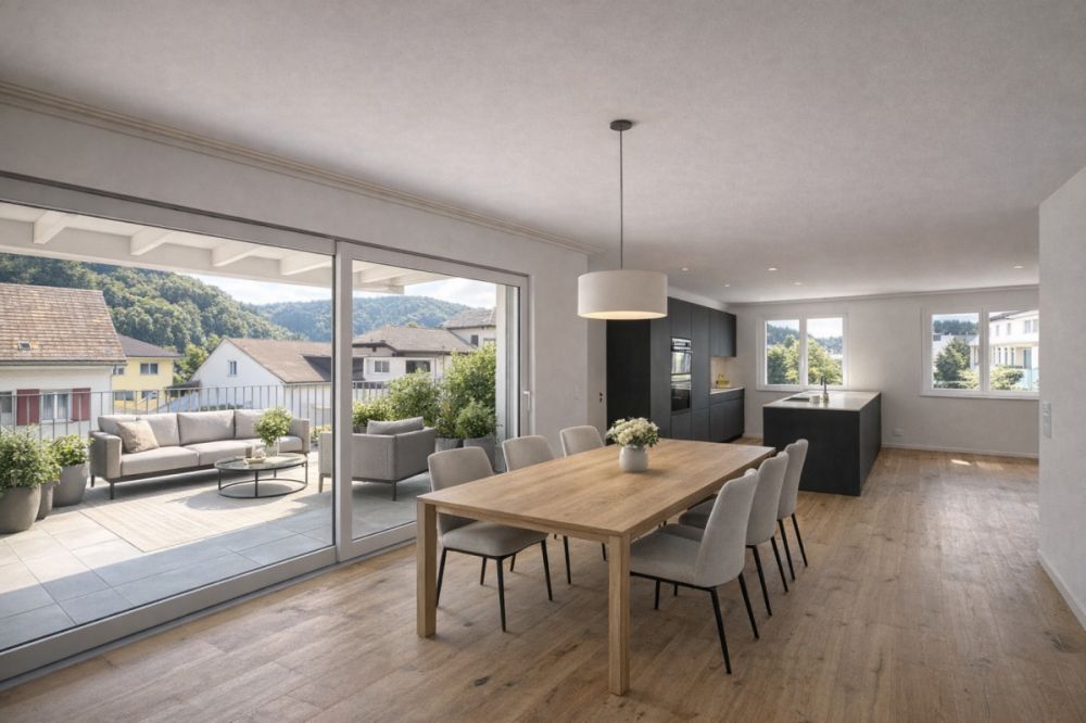 Sehr grosse Traumwohnung mit weitläufiger Terrasse und Weitblick -  Bild 1