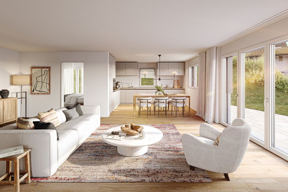 Wohnen am Dorfbach: 4.5-Zimmer Gartenwohnung in Aesch ZH - Bild 1