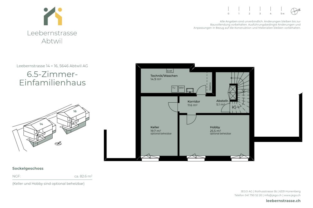 Freistehendes 6½-Zimmer-Einfamilienhaus (Neubau) nur 20 Min. von Zug entfernt -  Bild 12