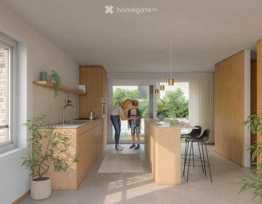 Maison mitoyenne neuve de 5.5 pièces à Paudex – Vue, balcon et jardin -  Bild 2