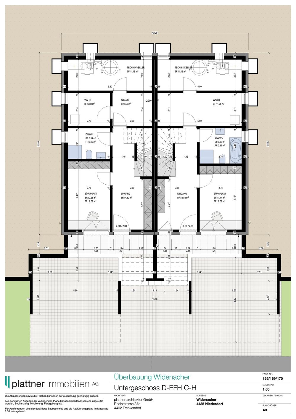 5.5-Zimmer-Doppeleinfamilienhaus Haus C1 & C2 Niederdorf -  Bild 9