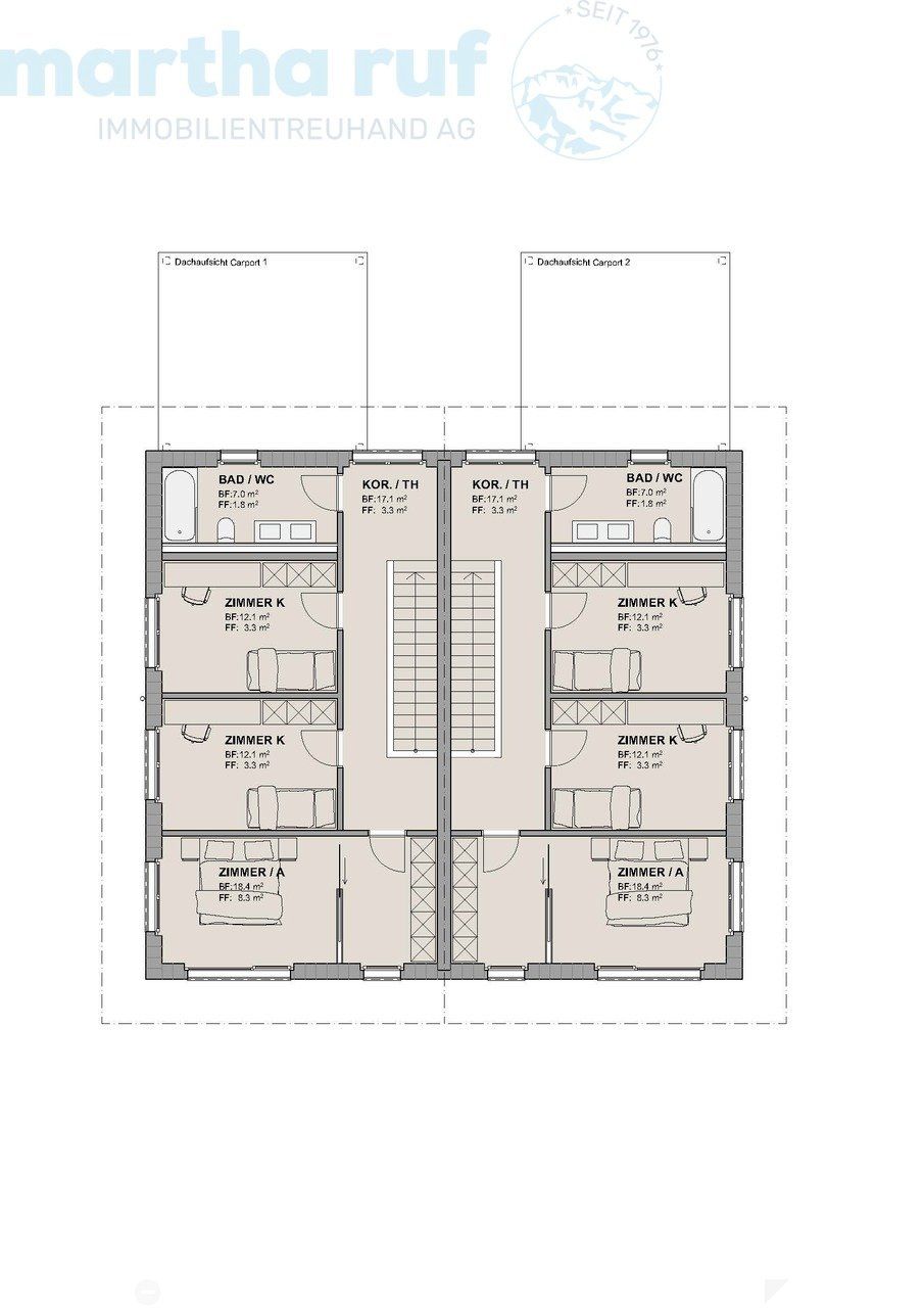 Moderner Neubau: Doppeleinfamilienhaus mit Bergsicht in Toplage - Bild 6