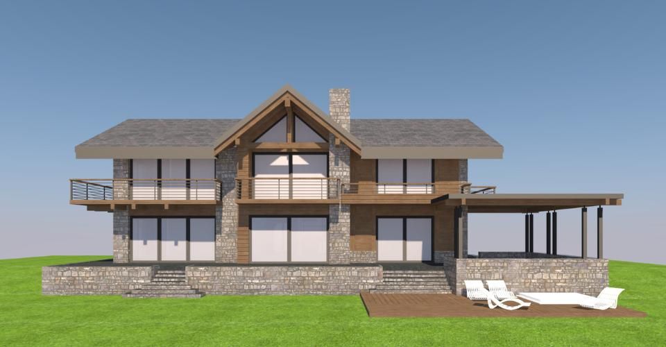 6000.Vue panoramique - Projet Chalet à vendre à Sergnou -Crans-Montana - Chalet 9.5 pièces - image - 10