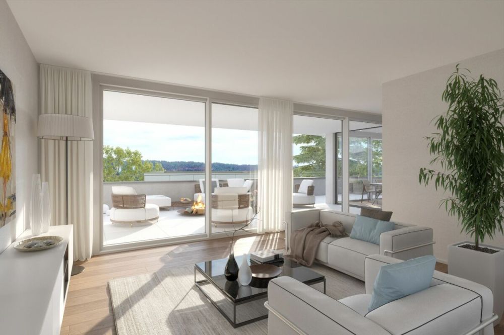 Wohnen mit Weitblick und in Einklang mit Natur!- Einfamilienhaus an begehrter Wohnlage - Wohnbereich, Haus 3, Attikaterrasse
