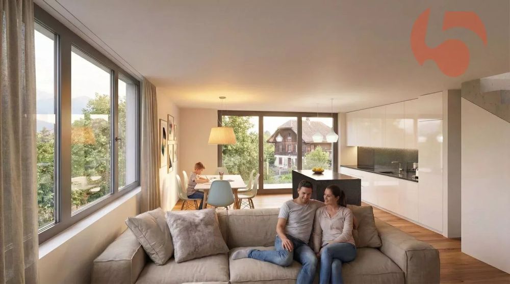 3,5 Zimmer neues Dachgeschoss-Duplex mit Südausrichtung und Balkon -  Bild 2