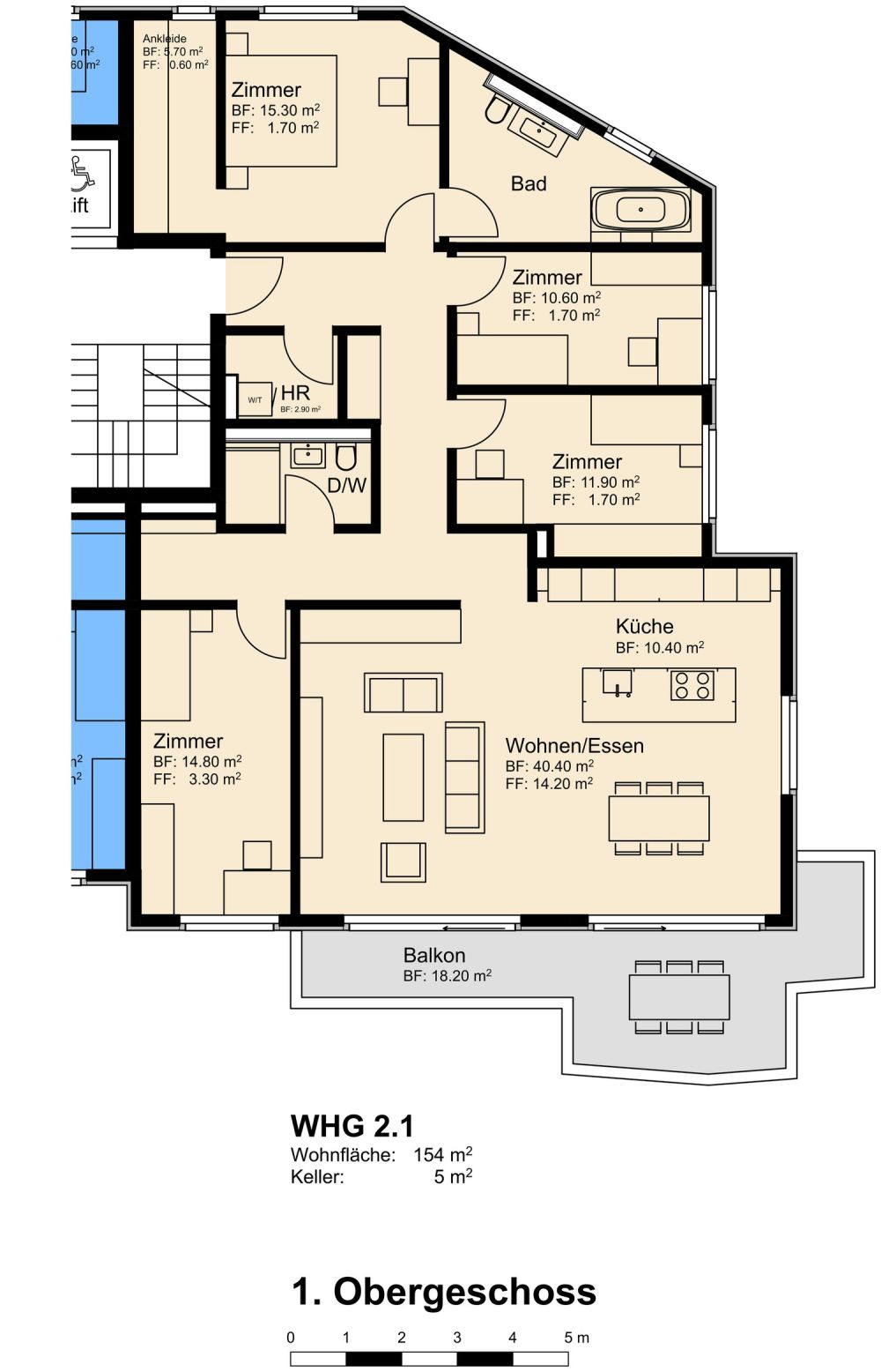 Moderne 5.5-Zimmer-Neubauwohnung im 1. Obergeschoss in Bülach -  Bild 7