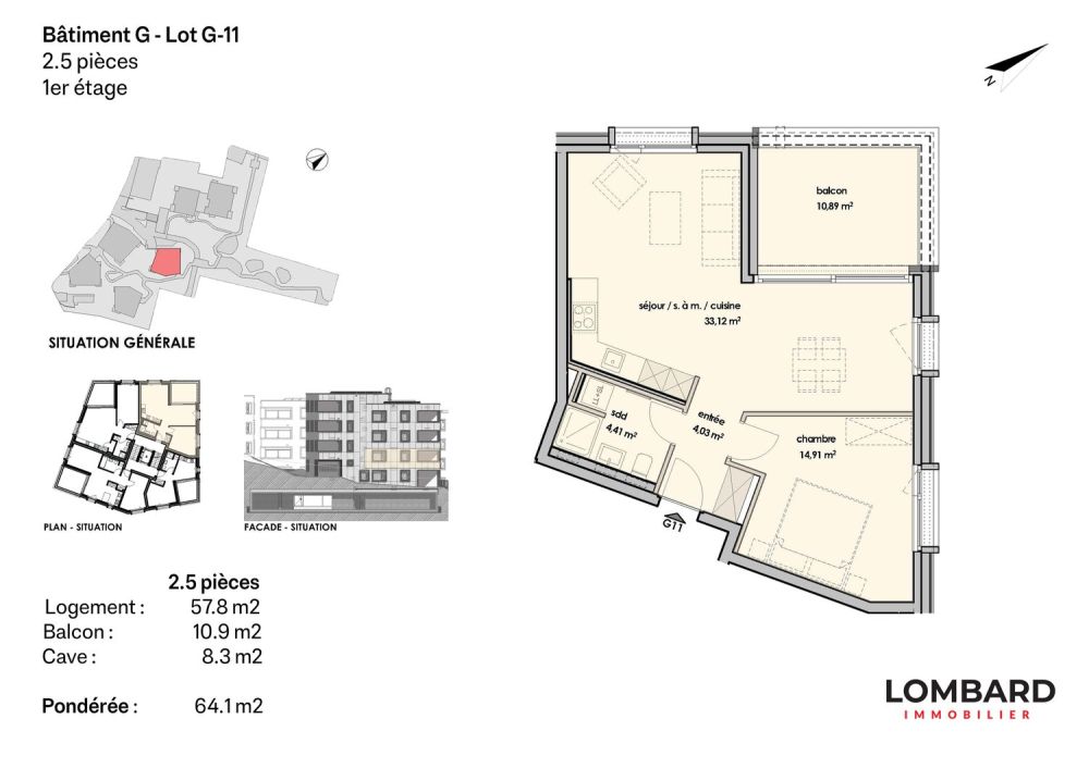 ***RÉSERVÉ*** Appartement de 2.5 pièces au 1er étage -  Bild 6