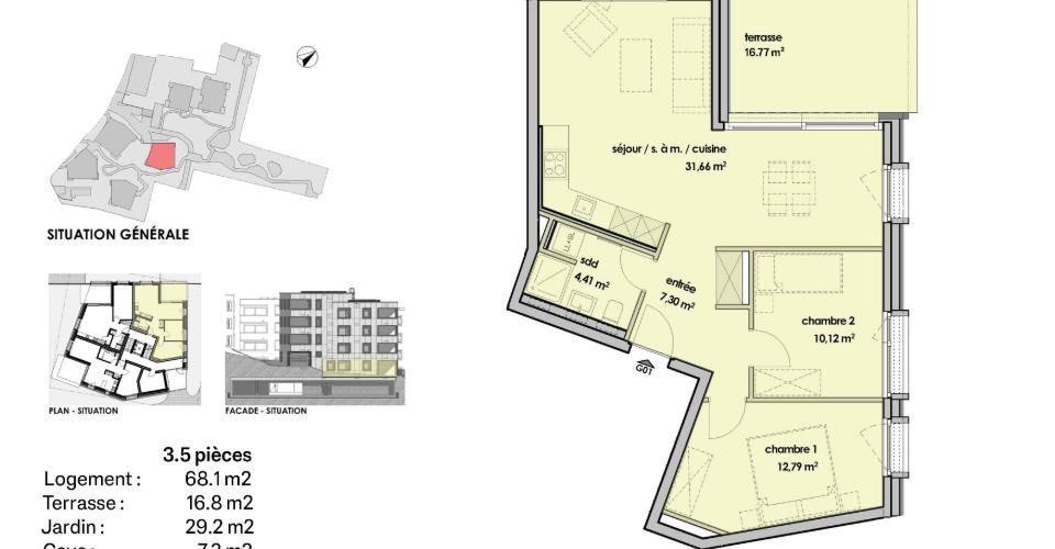 Appartement de 3.5 pièces en rez-de-jardin - Appartement 3.5 pièces - image - 6