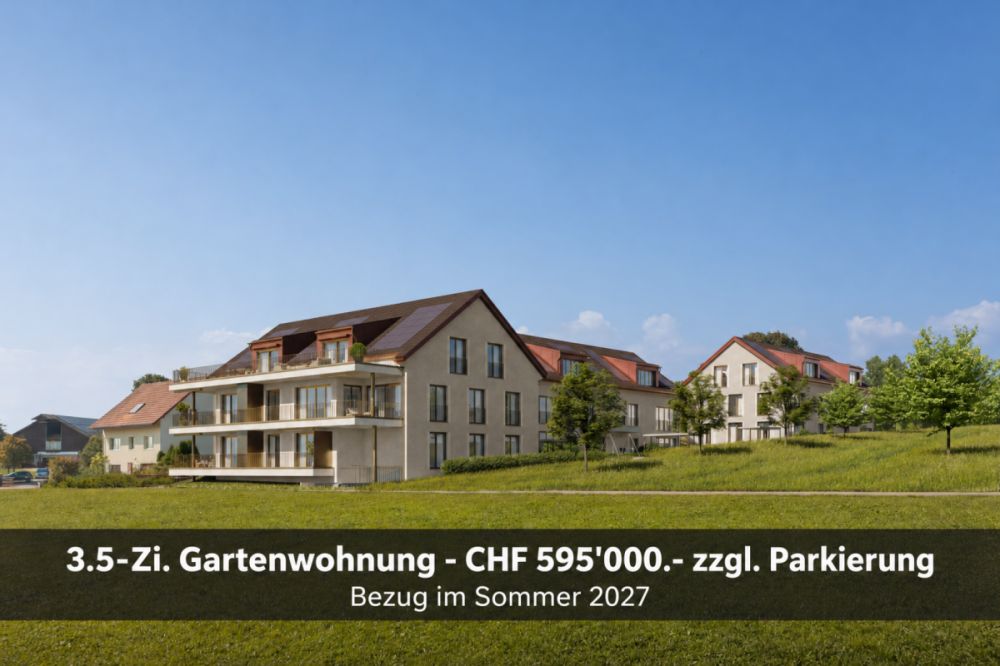 Neubau Alpenblick in Happerswil (Gemeinde Birwinken TG) - 3.5-Zi. Gartenwohnung -  Bild 1