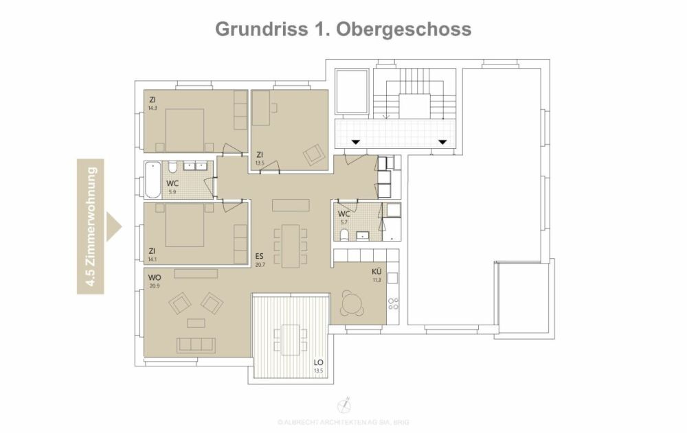 Neubauprojekt Orttoli - 4.5-Zimmerwohnung, 1. Obergeschoss - Bezug per Anfang 2027 -  Bild 7