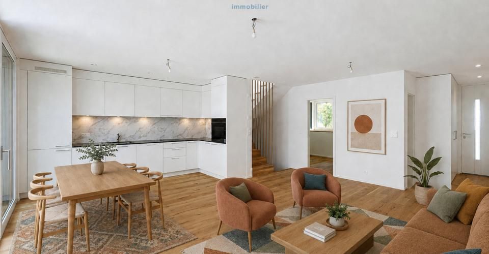 Villa neuve, à côté de la forêt de Bouleyres, en bord de rivière - Maison contiguë 5.5 pièces - image - 4
