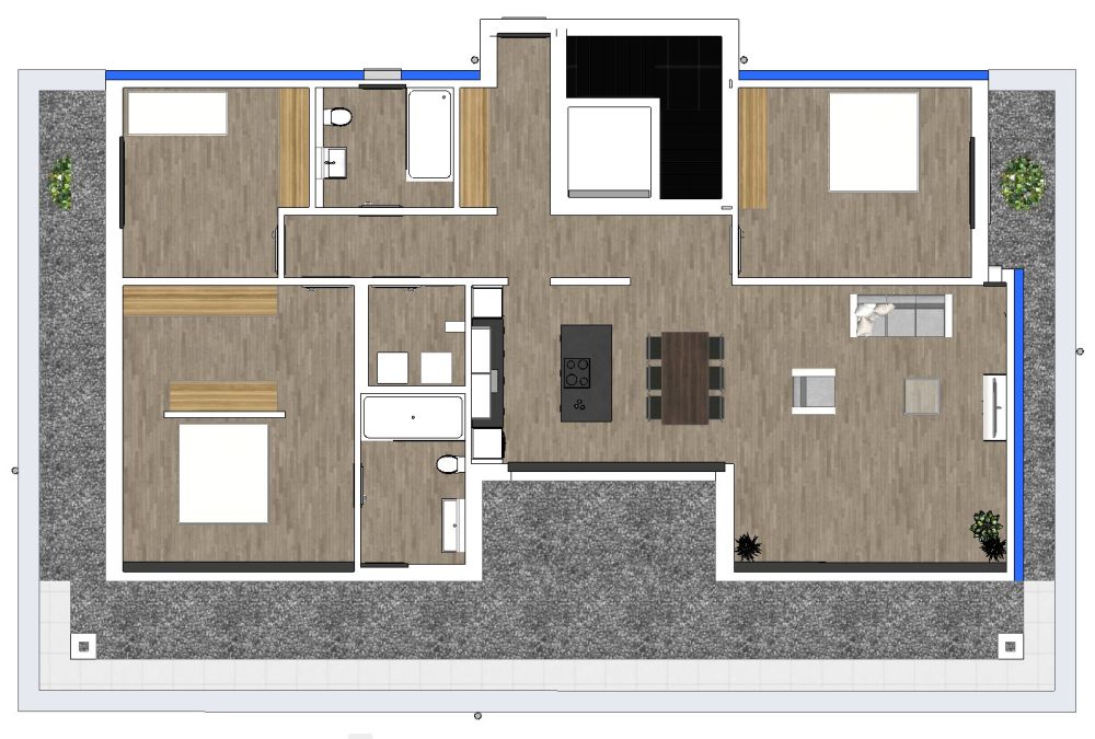 Neubau vier wunderschöne 4½ Attikawohnungen mit grosszügigen Terrassen im Guldifeld 3182 Ueberstorf -  Bild 7