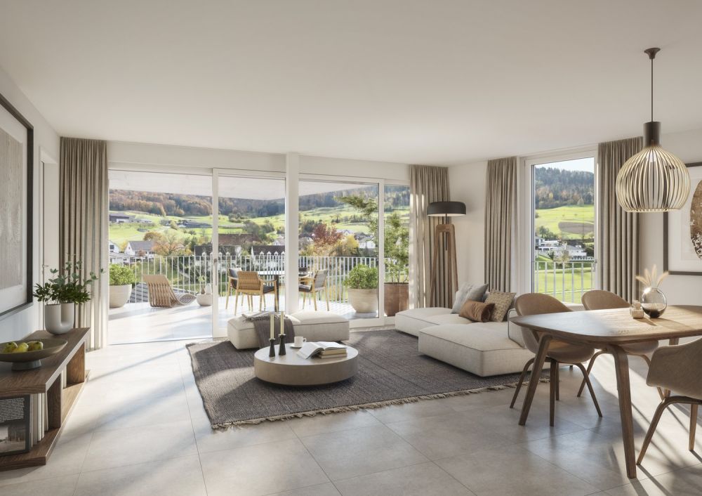 WOHNEN MIT WEITBLICK: Neubau 3.5-Zimmer-Wohnung in Wegenstetten - Bild 1