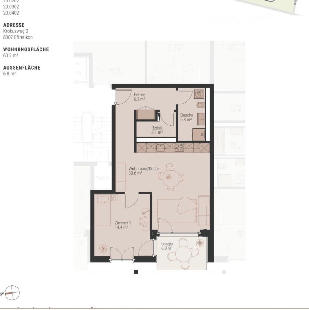Erstbezug Neubau 2.5 Zi – 5 Min zum Bhf Effretikon – Balkon & Top-Anbindung Zürich -  Bild 5