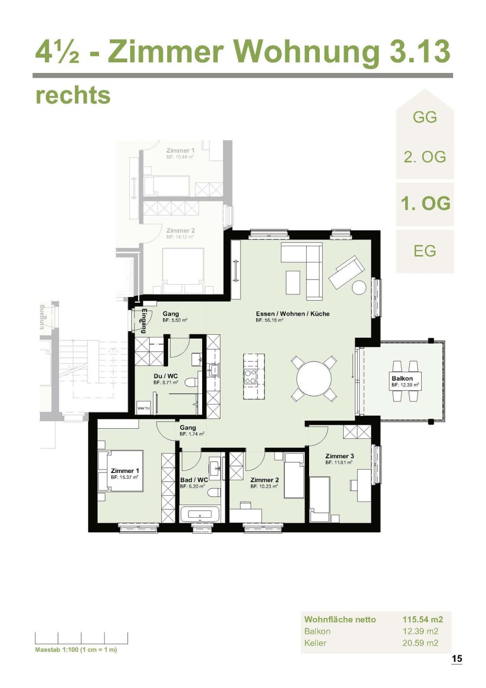 Grosszüge 4.5-Zimmerwohnungen in modernem Neubau - Bild 4