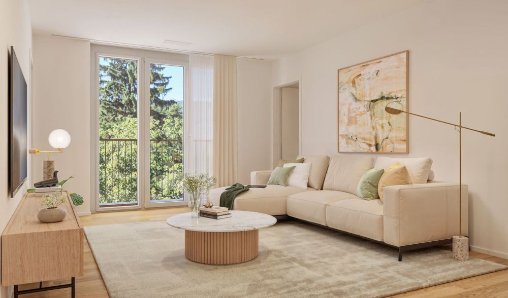 3.5-Zimmer-Gartenwohnung mit flexiblem Eingangsbereich und 41m² Aussenfläche -  Bild 1