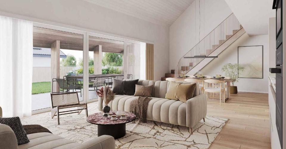 Maison villageoise mitoyenne avec terrasse et jardin - Maison contiguë 5 pièces - image - 5