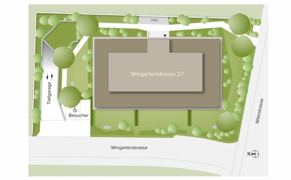 119 m² - 3.5-Zi.-Gartenwohnung - Sitzplatz 21 m² - Gartenanteil 39 m² - Visualisierungen