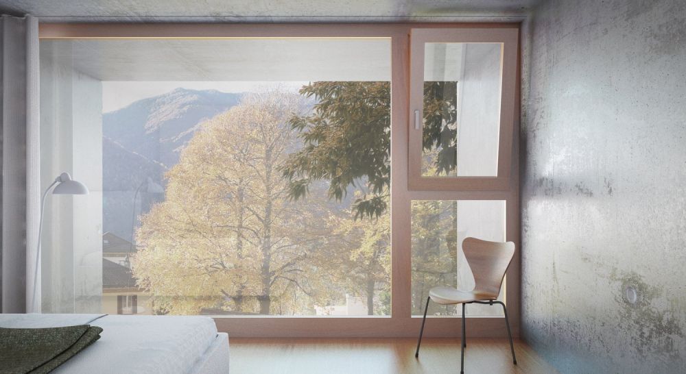 Luce, beton  e legno incastonati tra il verde e le montagne Valmaggesi - Bild 8