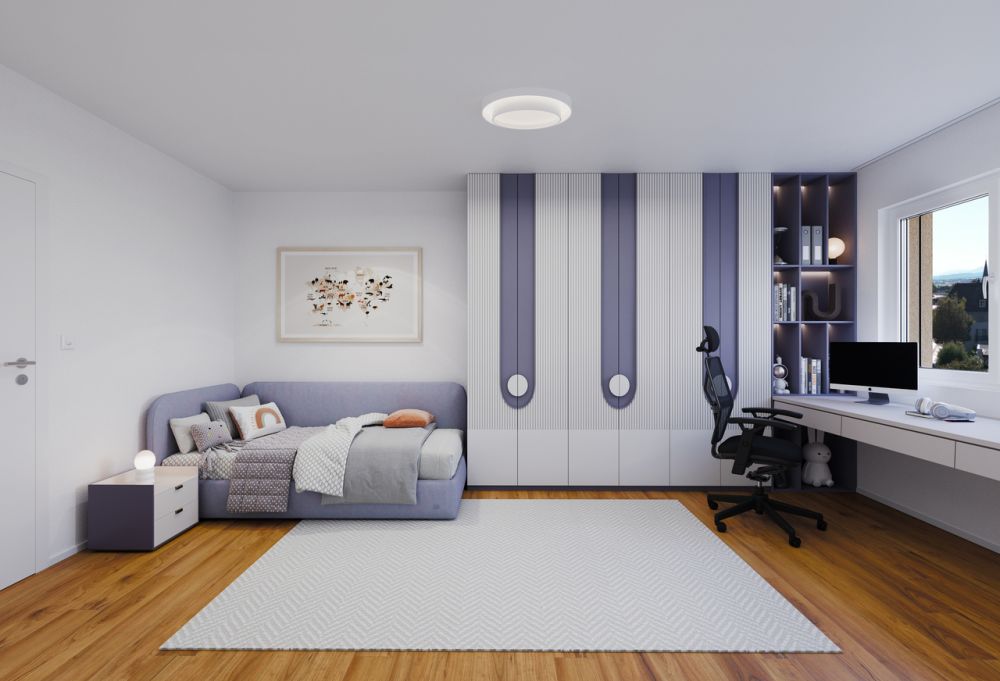 5.5 Zimmer-Wohnung (A) im EG, mit 144 m2 Netto WF und 31.4m2 Terrasse - Zimmer 3