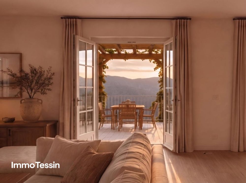 Neue & exklusive 3 Zimmer Wohnung mit wunderschöner Weitsicht in die Tessiner Bergwelt nähe Lugano - Exklusives Duplex Projekt nahe Lugano b847