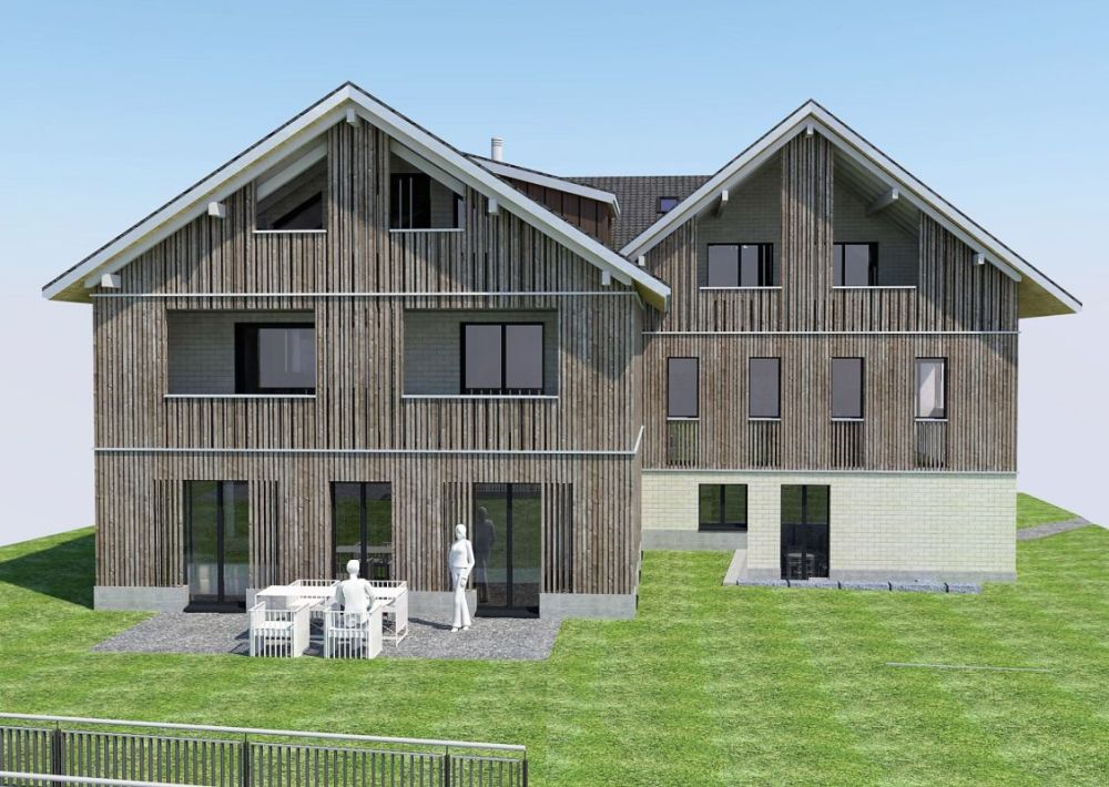 Neubau: 2.5-Zimmer-Loftwohnung (DG, Nr. 7) im ländlichen Liebensberg (Gemeinde Wiesendangen) - Westseite