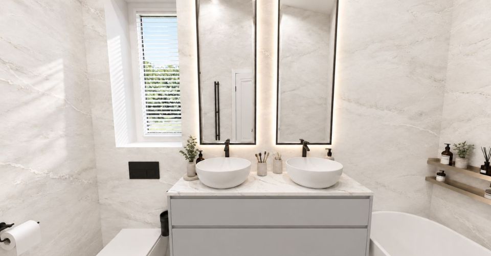 Villa NEUVE 4,5 p. de 131 m² - jardin, terrasse et vue Dents-du-Midi - Muraz - Maison contiguë 4.5 pièces - image - 5