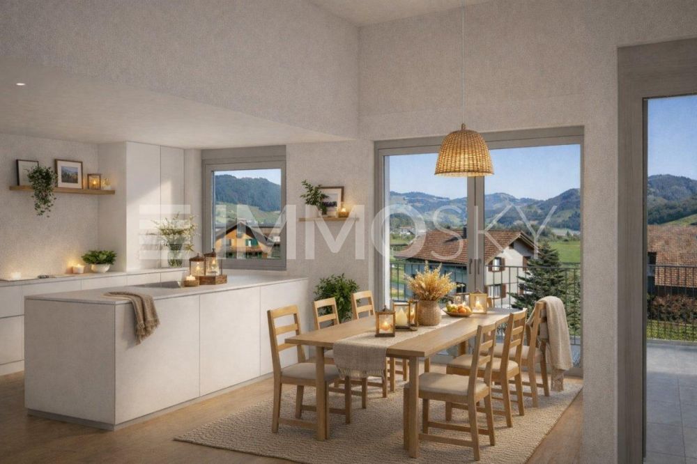 Private Bergresidenz in erstklassiker Höhenlage - Visualisierung Essbereich