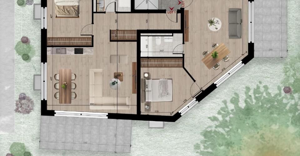 Projet neuf Lot 2 : 2.5 pièces avec terrasse et jardin privatif - Appartement 2.5 pièces - image - 8