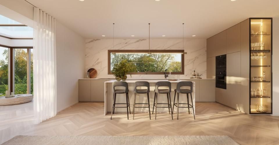 PROJET NEUF | VILLA JUMELÉE CONTEMPORAINE À PREGNY-CHAMBÉSY | Villa A - Maison jumelée 5 pièces - image - 8