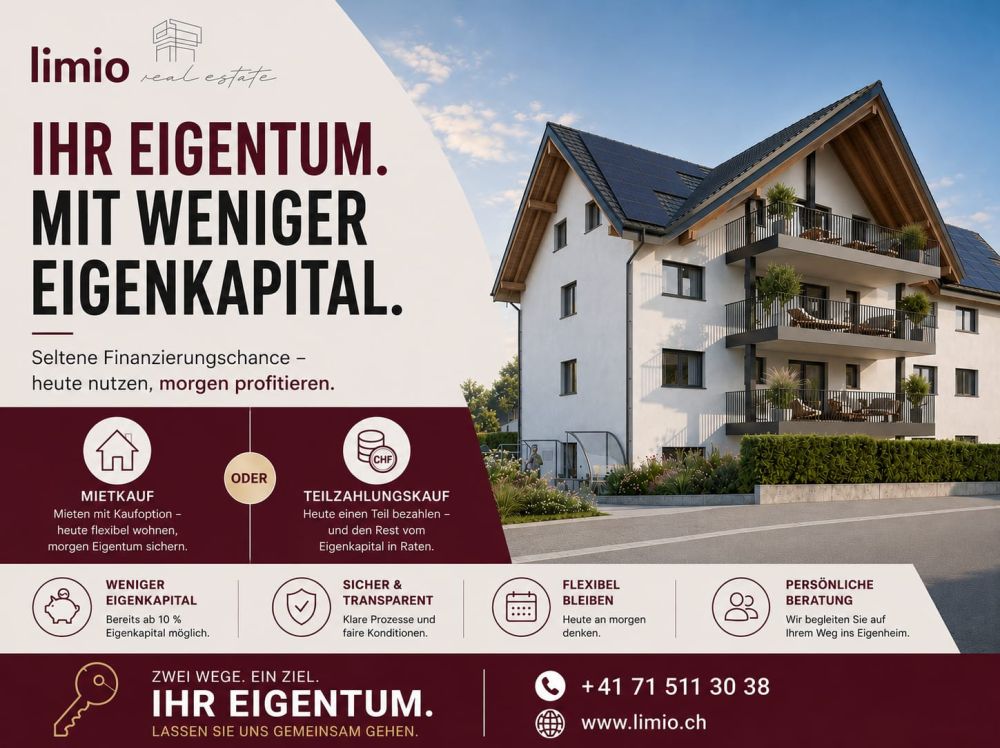 Eigentum mit Garten: Hochwertige 4.5 Zimmerwohnung- flexible Kaufmodelle verfügbar -  Bild 7