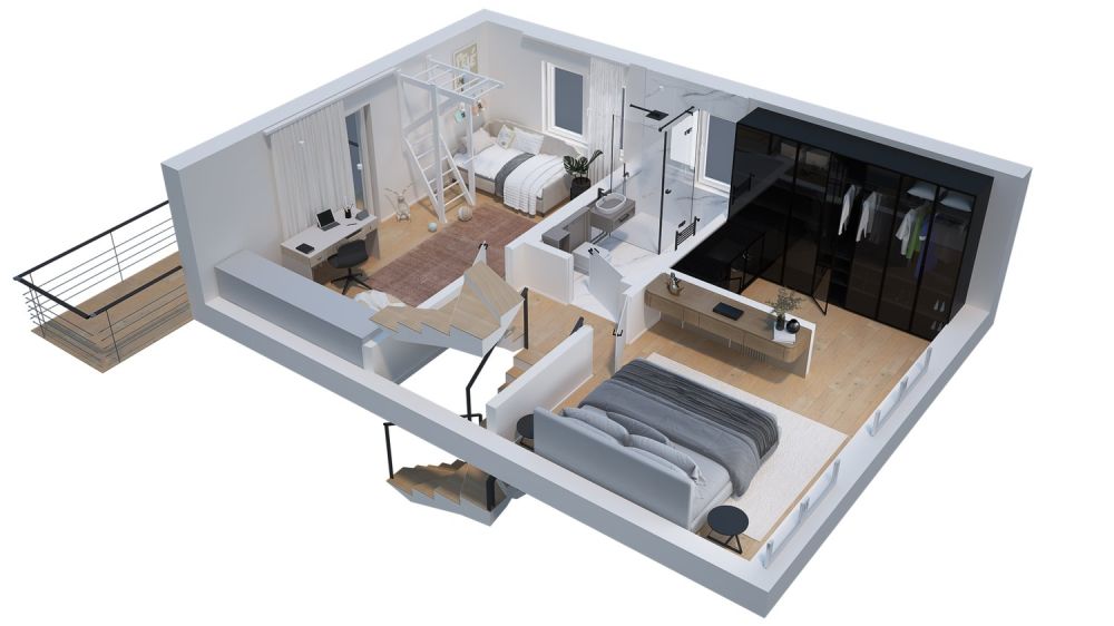LETZTES 5.5 ZI- DOPPELEINFAMILIENHAUS-BEZUG JUNI 2027, 144m2-INKL TGPP - 3D: GRUNDRISS OG
