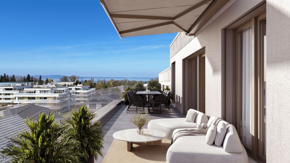 Neubau: Moderne 4.5-Zimmerwohnung mit Balkon/Terrasse - ruhige Lage nahe Bodensee -  Bild 2