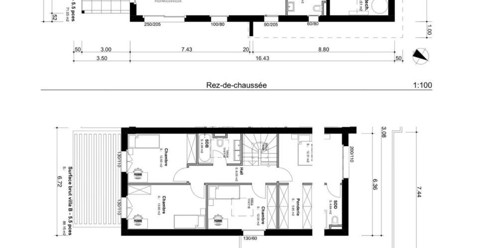 Collombey, nouveau projet d'une villa de 5.5 pièces - Maison contiguë 5.5 pièces - image - 8