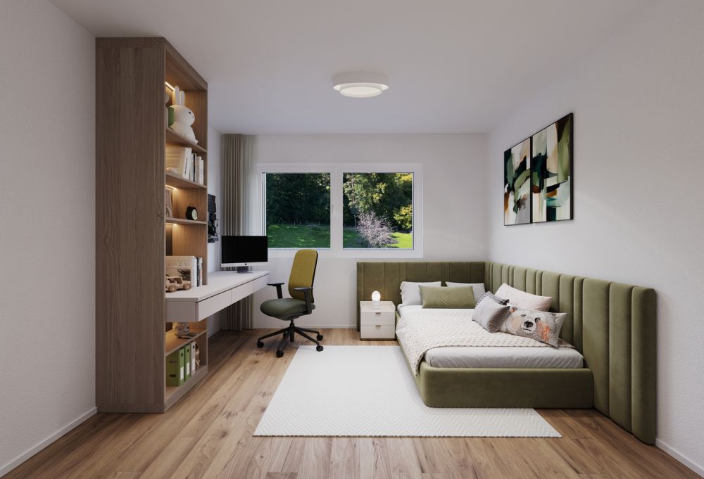 5.5 Z.-EG-Wohnung B im Haus B mit 137 m² NWF, 25m² Sitzplatz - Zimmer 1