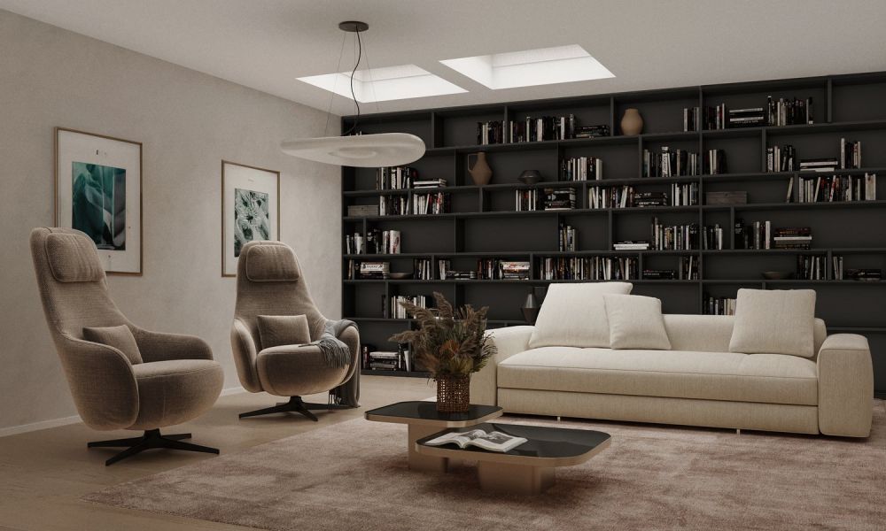 Wohnen im Moment vollkommener Balance - Wohnbereich