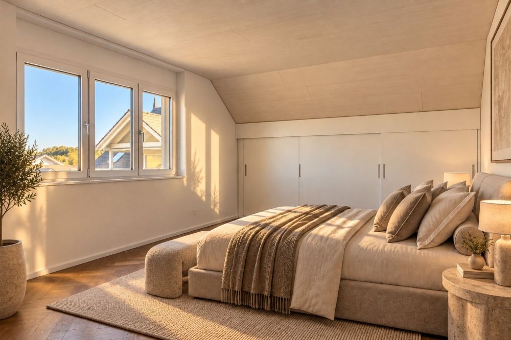 Wohnen auf höchstem Niveau  exklusive 4.5-Zimmer-Dachwohnung mit Gale - Zimmer