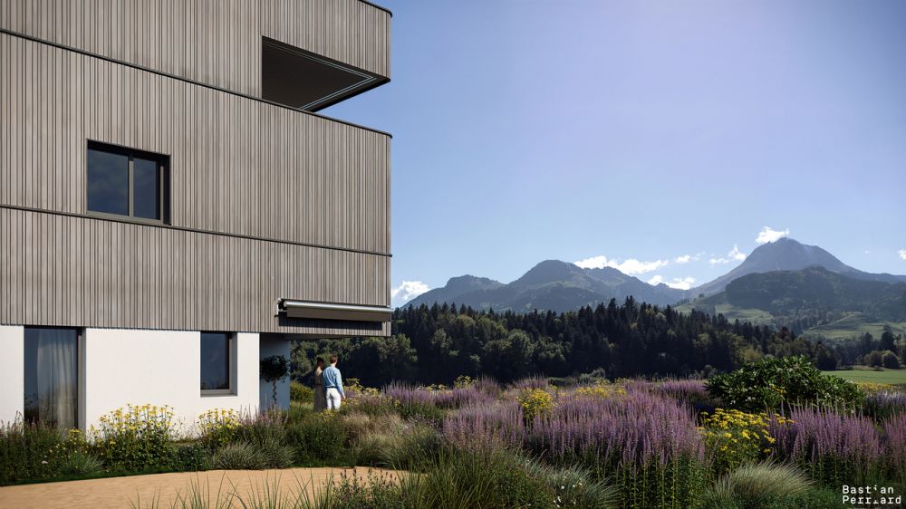 3.5 neuf avec terrasse et jardin, au pied du Moléson - Bild 4