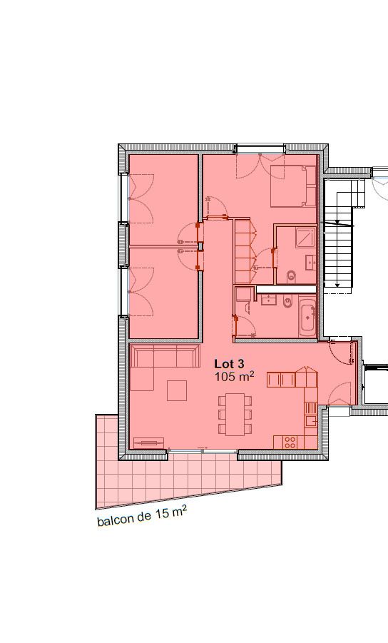 4.5P AU 1ER AVEC PARKING SOUTERRAIN  LOT 3 - Bild 10