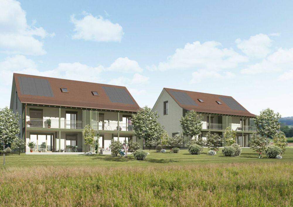 7.5-Zimmer-Doppelhaushälfte mit unverbaubarem Blick ins Grüne -  Bild 1