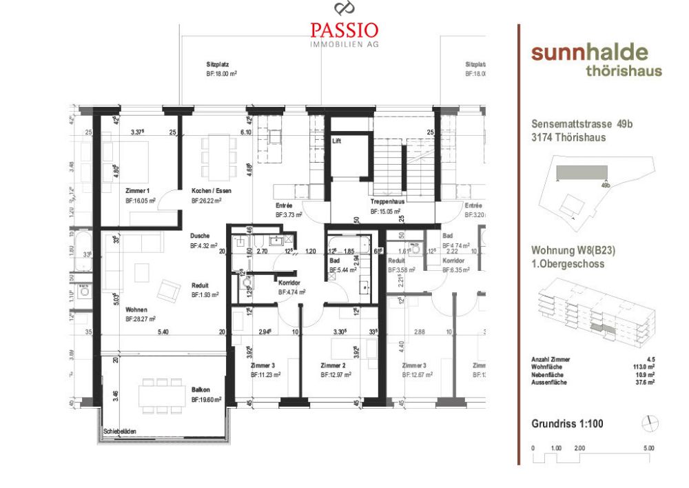 Moderne 4.5-Zimmer Neubau-Wohnung mit hochwertigem Innenausbau -  Bild 3