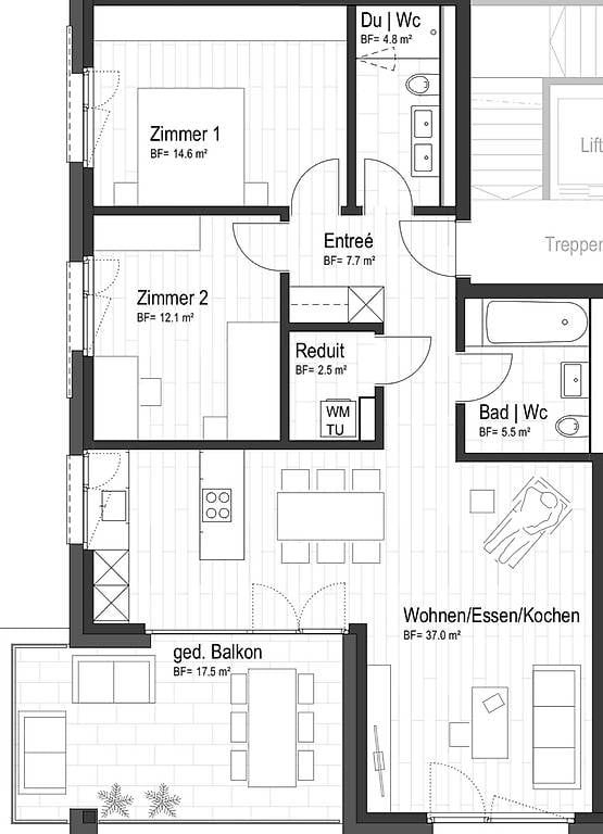3.5 Zi Neubauwohnung mit Aussicht - Turbenthal -  Bild 5